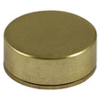 This is an image showing TIMCO Threaded Screw Caps - Solid Brass - Satin - 18mm - 4 Pieces TIMpac available from T.H Wiggans Ironmongery in Kendal, quick delivery at discounted prices.