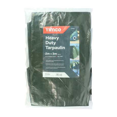 This is an image showing TIMCO Tarpaulin - Heavy Duty - 2 x 3m - 1 Each Bag available from T.H Wiggans Ironmongery in Kendal, quick delivery at discounted prices.
