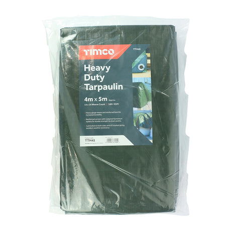 This is an image showing TIMCO Tarpaulin - Heavy Duty - 4 x 5m - 1 Each Bag available from T.H Wiggans Ironmongery in Kendal, quick delivery at discounted prices.