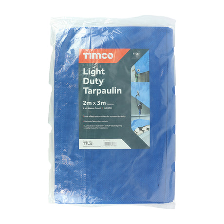 This is an image showing TIMCO Tarpaulin - Light Duty - 2 x 3m - 1 Each Bag available from T.H Wiggans Ironmongery in Kendal, quick delivery at discounted prices.