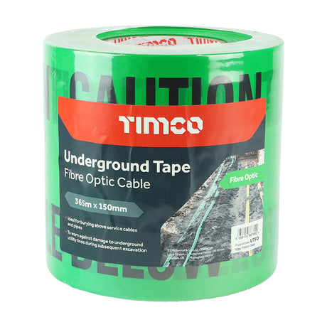 This is an image showing TIMCO Underground Tape - Fibre Optic Cable - 365m x 150mm - 1 Each Roll available from T.H Wiggans Ironmongery in Kendal, quick delivery at discounted prices.