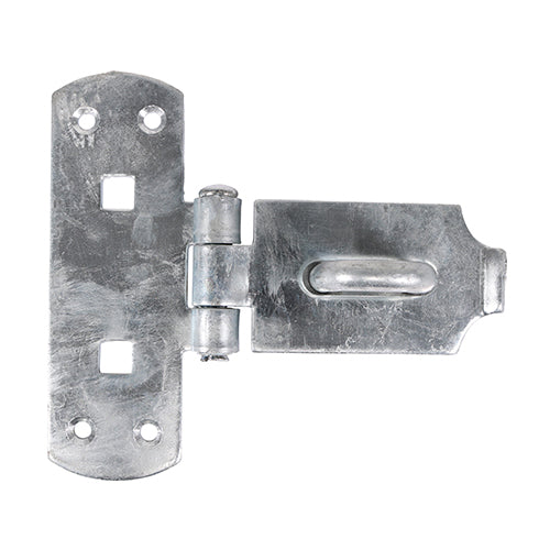 This is an image showing TIMCO Vertical Pattern Bolt On Hasp & Staple - Heavy Duty - Hot Dipped Galvanised - 6" - 1 Each Plain Bag available from T.H Wiggans Ironmongery in Kendal, quick delivery at discounted prices.