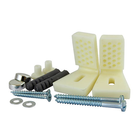 This is an image showing TIMCO Adjustable WC/Bidet Fixing Kit - WC Kit - 2 Pieces TIMpac available from T.H Wiggans Ironmongery in Kendal, quick delivery at discounted prices.