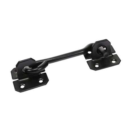 This is an image showing TIMCO Cabin Hooks - Wire Pattern - Black - 6" - 1 Each Plain Bag available from T.H Wiggans Ironmongery in Kendal, quick delivery at discounted prices.