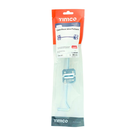 This is an image showing TIMCO Cabin Hooks - Wire Pattern - Zinc - 8" - 1 Each TIMpac available from T.H Wiggans Ironmongery in Kendal, quick delivery at discounted prices.