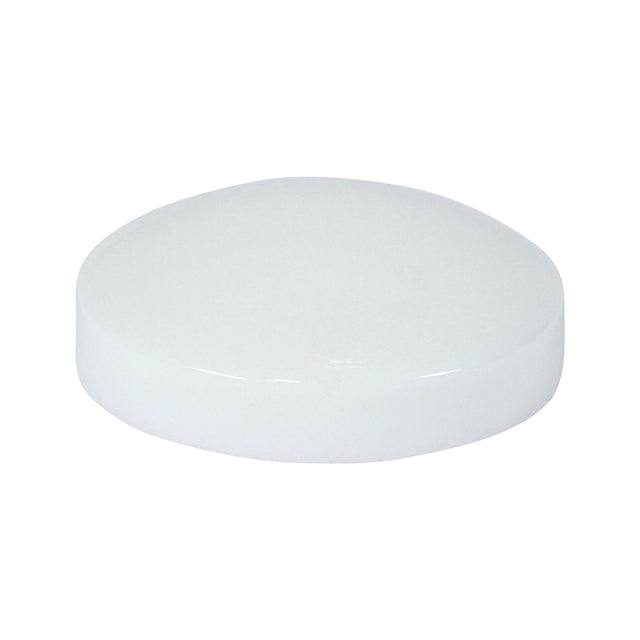 This is an image showing TIMCO Two Piece Screw Caps - White - To fit 3.5 to 4.2 Screw - 100 Pieces TIMpac available from T.H Wiggans Ironmongery in Kendal, quick delivery at discounted prices.