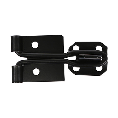 This is an image showing TIMCO Wire Pattern Hasp & Staple - Black - 4" - 1 Each Plain Bag available from T.H Wiggans Ironmongery in Kendal, quick delivery at discounted prices.