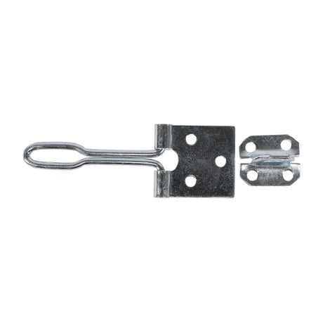 This is an image showing TIMCO Wire Pattern Hasp & Staple - Zinc - 4" - 1 Each Plain Bag available from T.H Wiggans Ironmongery in Kendal, quick delivery at discounted prices.
