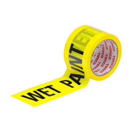 This is an image showing TIMCO Wet Paint Tape - 70mm x 100m - 1 Each Roll available from T.H Wiggans Ironmongery in Kendal, quick delivery at discounted prices.