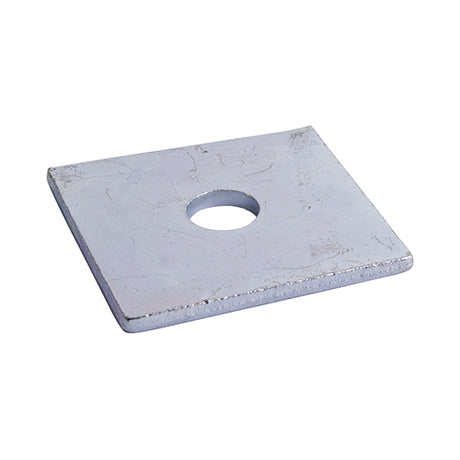 This is an image showing TIMCO Square Plate Washers - Zinc - M10 x 50 x 50 x 3 - 100 Pieces Box available from T.H Wiggans Ironmongery in Kendal, quick delivery at discounted prices.