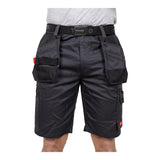 This is an image showing TIMCO Workman Shorts - Grey/Black - W34 - 1 Each Bag available from T.H Wiggans Ironmongery in Kendal, quick delivery at discounted prices.