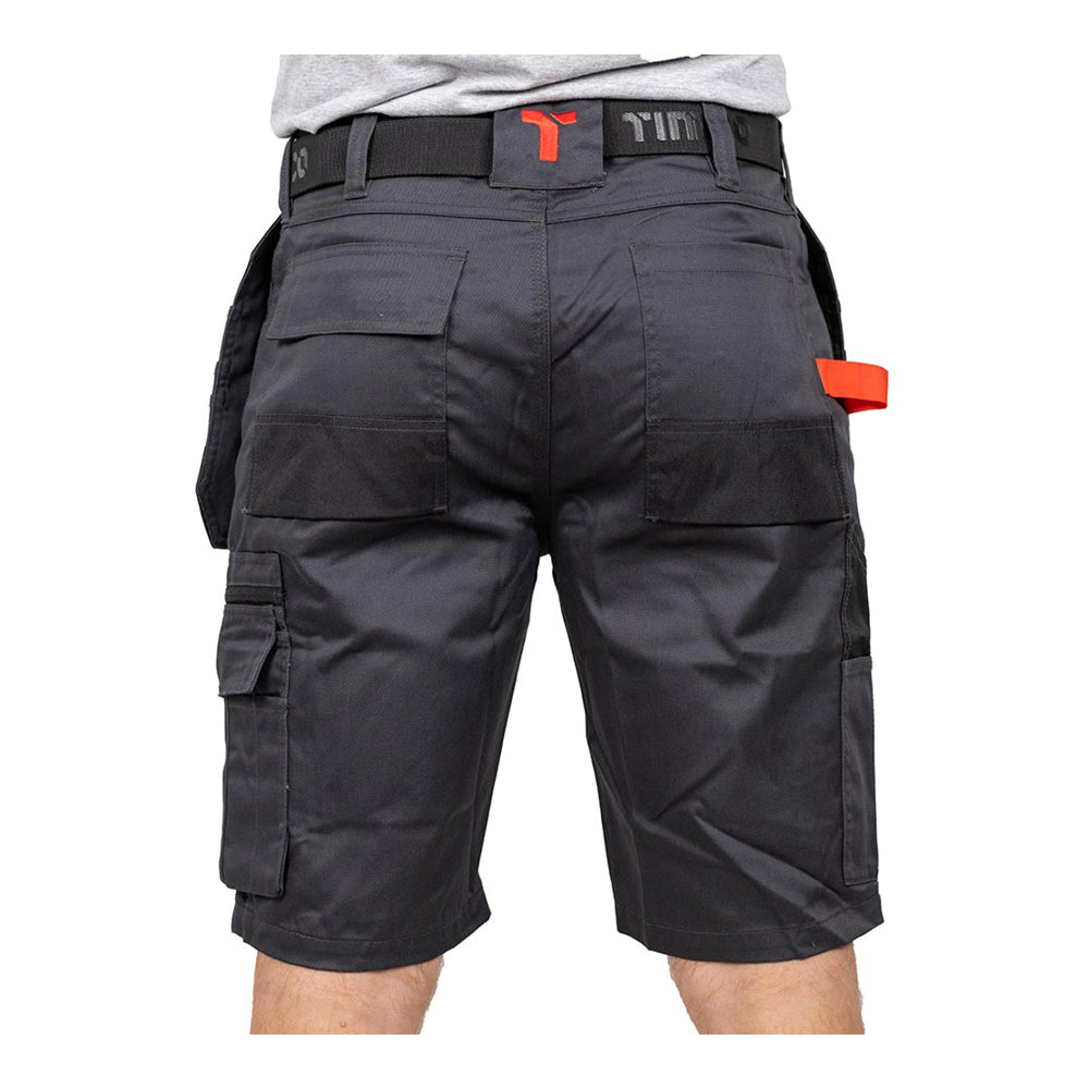 This is an image showing TIMCO Workman Shorts - Grey/Black - W34 - 1 Each Bag available from T.H Wiggans Ironmongery in Kendal, quick delivery at discounted prices.