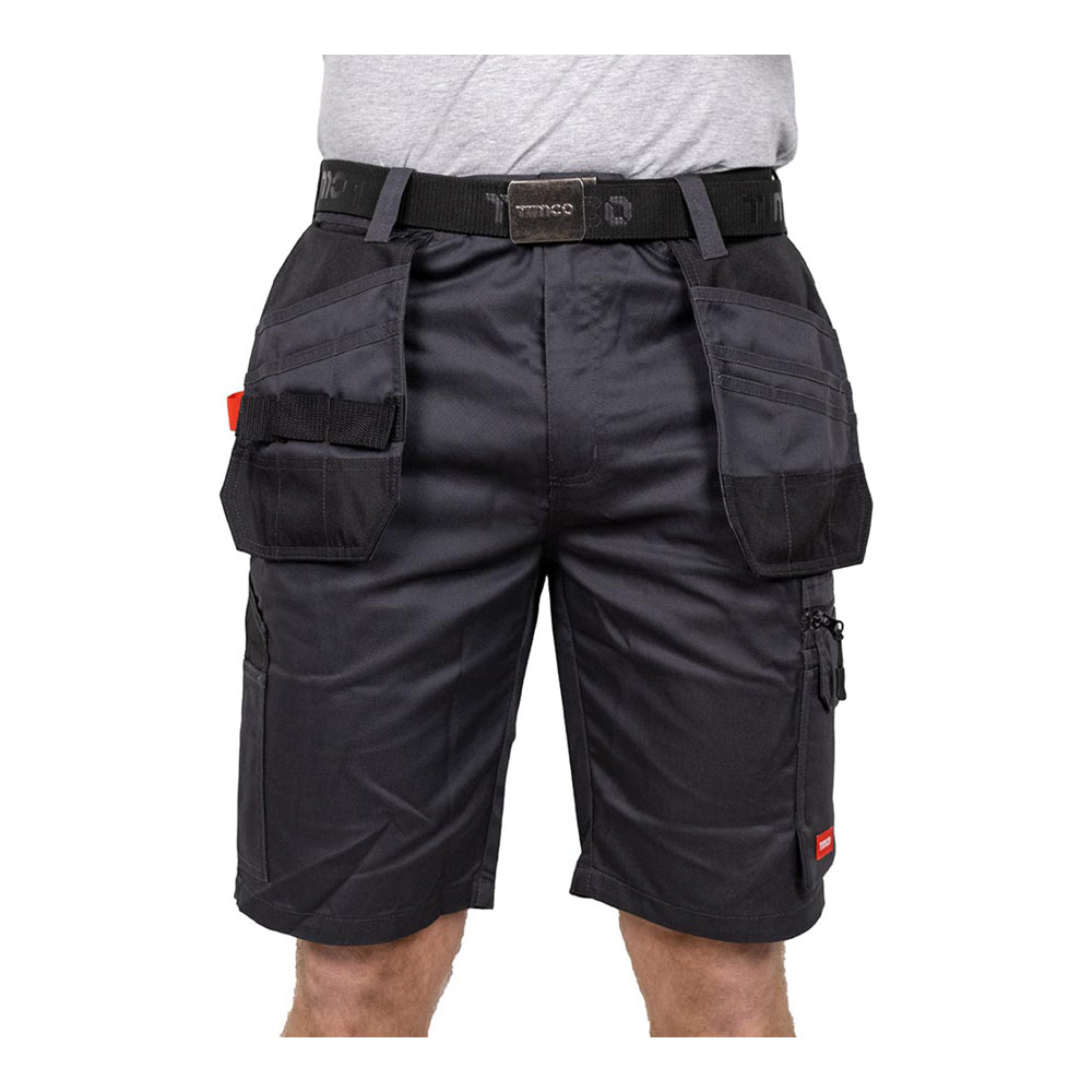This is an image showing TIMCO Workman Shorts - Grey/Black - W38 - 1 Each Bag available from T.H Wiggans Ironmongery in Kendal, quick delivery at discounted prices.