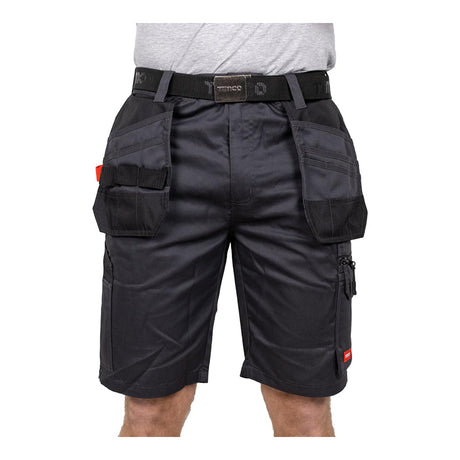This is an image showing TIMCO Workman Shorts - Grey/Black - W40 - 1 Each Bag available from T.H Wiggans Ironmongery in Kendal, quick delivery at discounted prices.