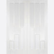This is an image showing LPD - Coventry Pair Primed White Doors 1067 x 1981 available from T.H Wiggans Ironmongery in Kendal, quick delivery at discounted prices.