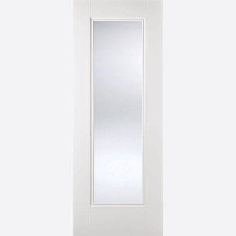 This is an image showing LPD - Eindhoven 1L Primed Plus White Doors 838 x 1981 available from T.H Wiggans Ironmongery in Kendal, quick delivery at discounted prices.