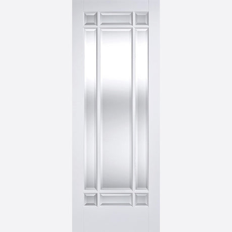 This is an image showing LPD - Manhattan 9L Primed White Doors 838 x 1981 available from T.H Wiggans Ironmongery in Kendal, quick delivery at discounted prices.