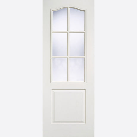 This is an image showing LPD - Classical 6L Primed White Doors 838 x 1981 available from T.H Wiggans Ironmongery in Kendal, quick delivery at discounted prices.