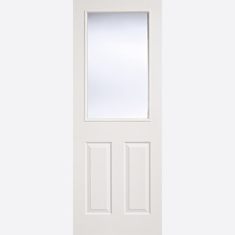 This is an image showing LPD - 2P/1L Primed White Doors 686 x 1981 available from T.H Wiggans Ironmongery in Kendal, quick delivery at discounted prices.