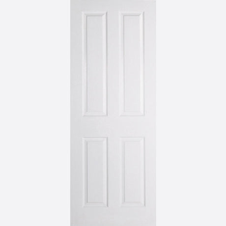This is an image showing LPD - Textured 4P Primed White Doors 610 x 1981 available from T.H Wiggans Ironmongery in Kendal, quick delivery at discounted prices.
