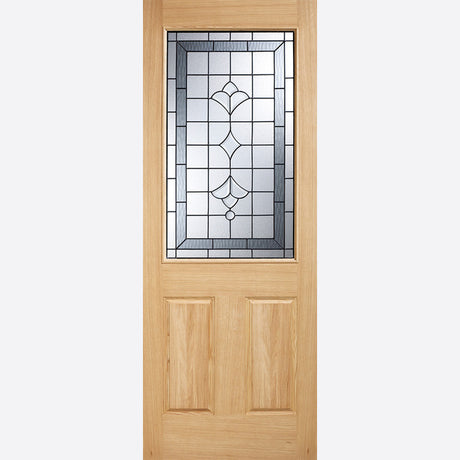 This is an image showing LPD - Winchester 1L Unfinished Oak Doors 762 x 1981 available from T.H Wiggans Ironmongery in Kendal, quick delivery at discounted prices.