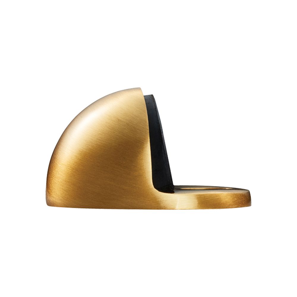 This is an image of Carlisle Brass - Oval Floor Mounted Door Stop - Satin Brass available to order from T.H Wiggans Architectural Ironmongery in Kendal, quick delivery and discounted prices.