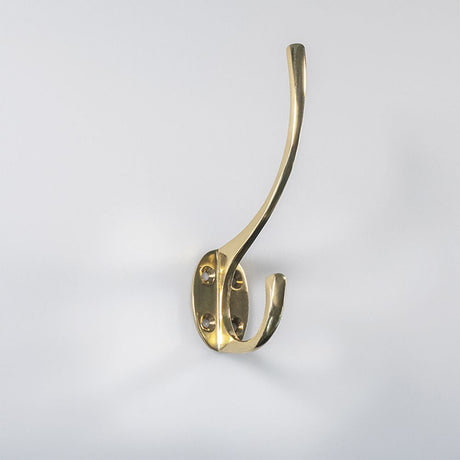 This is an image of a Carlisle Brass - Hat and Coat Hook - Polished Brass that is availble to order from T.H Wiggans Architectural Ironmongery in Kendal in Kendal.