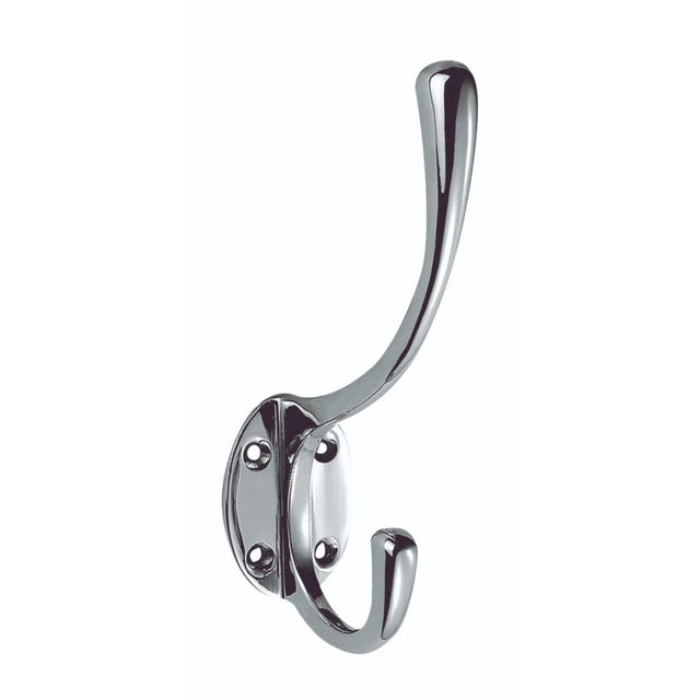 This is an image of a Carlisle Brass - Hat and Coat Hook - Polished Chrome that is availble to order from T.H Wiggans Architectural Ironmongery in Kendal in Kendal.