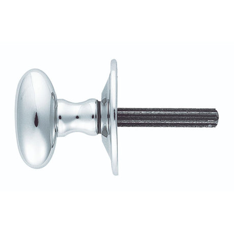 This is an image of a Carlisle Brass - Oval Thumb Turn - Polished Chrome that is availble to order from T.H Wiggans Architectural Ironmongery in Kendal.