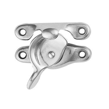 This is an image of a Carlisle Brass - Fitch Pattern Sash Fastener - Polished Chrome that is availble to order from T.H Wiggans Architectural Ironmongery in Kendal in Kendal.