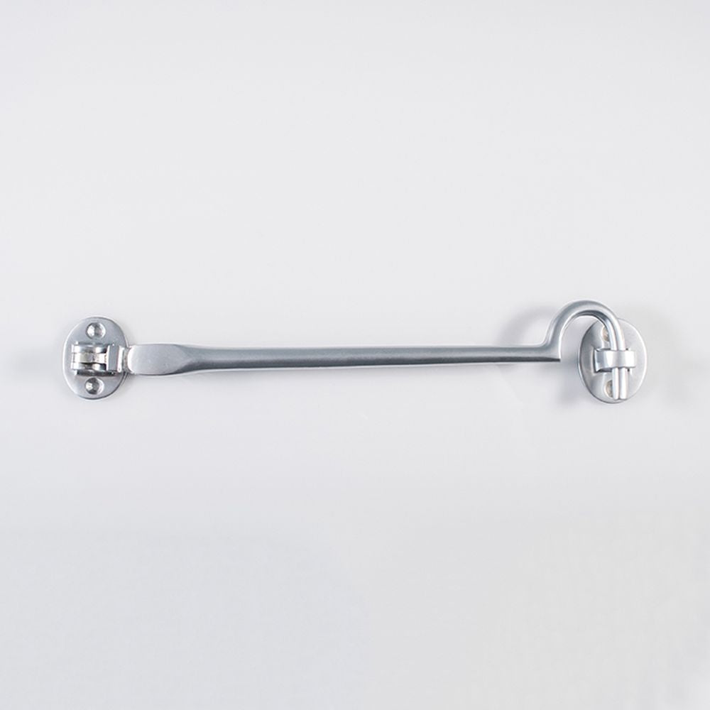 This is an image of a Carlisle Brass - Silent Pattern Cabin Hook - Satin Chrome that is availble to order from T.H Wiggans Architectural Ironmongery in Kendal in Kendal.
