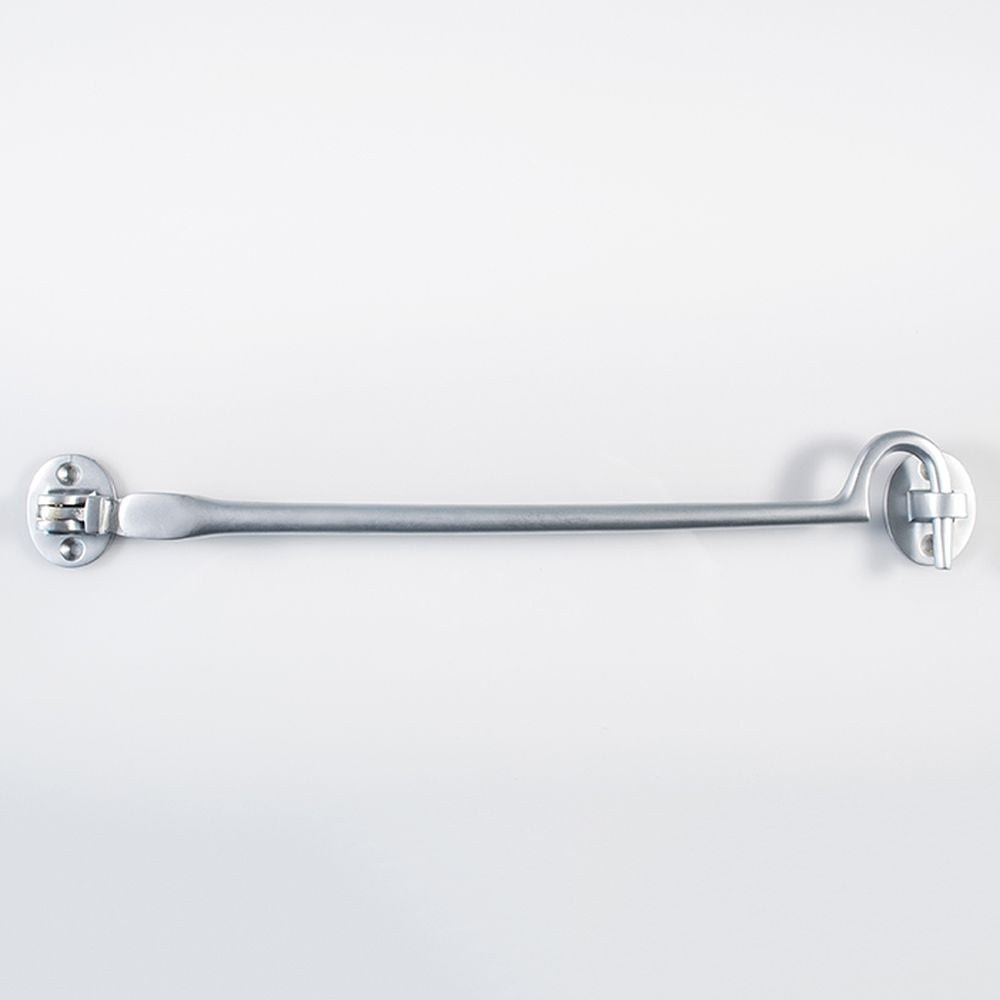 This is an image of a Carlisle Brass - Silent Pattern Cabin Hook - Satin Chrome that is availble to order from T.H Wiggans Architectural Ironmongery in Kendal in Kendal.