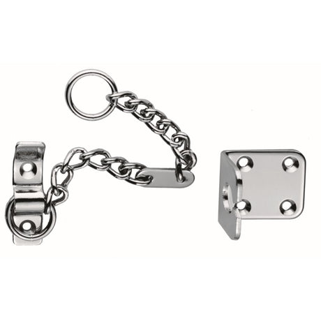 This is an image of Carlisle Brass - Heavy Door Chain - Polished Chrome available to order from T.H Wiggans Architectural Ironmongery in Kendal, quick delivery and discounted prices.