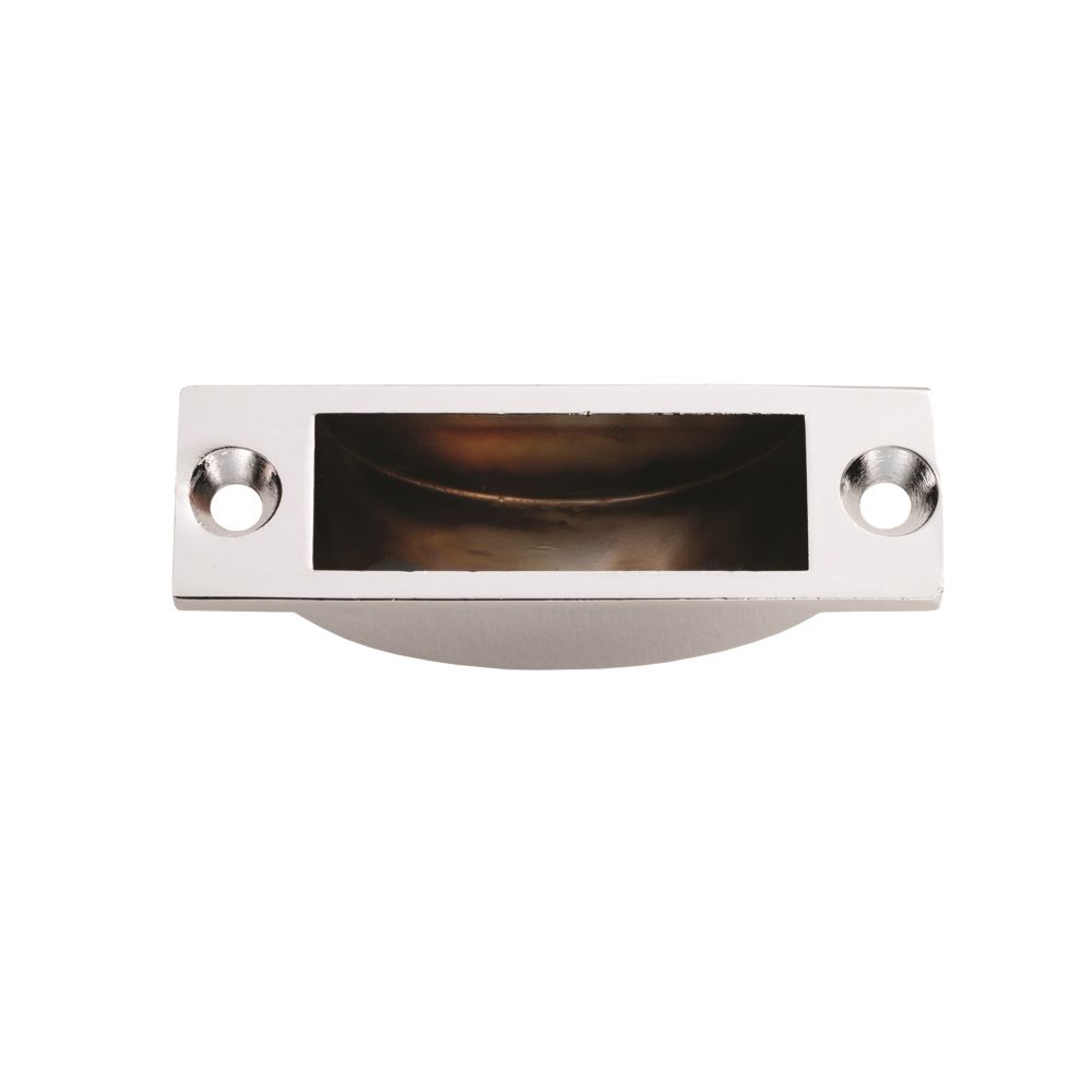 This is an image of a Carlisle Brass - Flush Bolt Socket - Polished Chrome that is availble to order from T.H Wiggans Architectural Ironmongery in Kendal in Kendal.