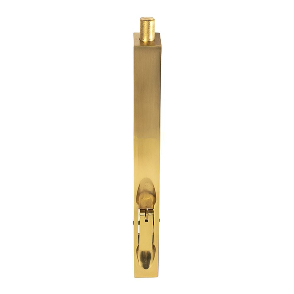 This is an image of a Carlisle Brass - Lever Action Flush Bolt 204mm - Polished Brass that is availble to order from T.H Wiggans Architectural Ironmongery in Kendal in Kendal.