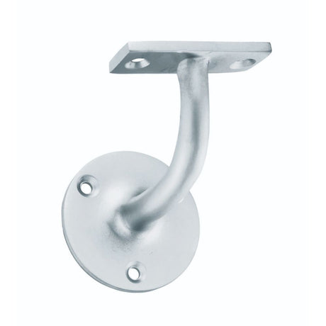 This is an image of a Carlisle Brass - Heavyweight Handrail Bracket - Satin Chrome that is availble to order from T.H Wiggans Architectural Ironmongery in Kendal in Kendal.