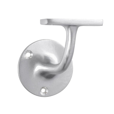 This is an image of a Carlisle Brass - Lightweight Handrail Bracket - Satin Chrome that is availble to order from T.H Wiggans Architectural Ironmongery in Kendal in Kendal.