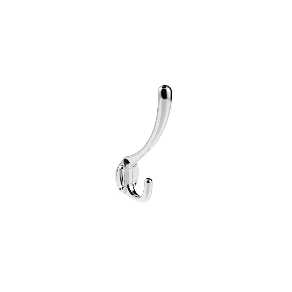 This is an image of a Carlisle Brass - Hat and Coat Hook - Polished Chrome that is availble to order from T.H Wiggans Architectural Ironmongery in Kendal in Kendal.