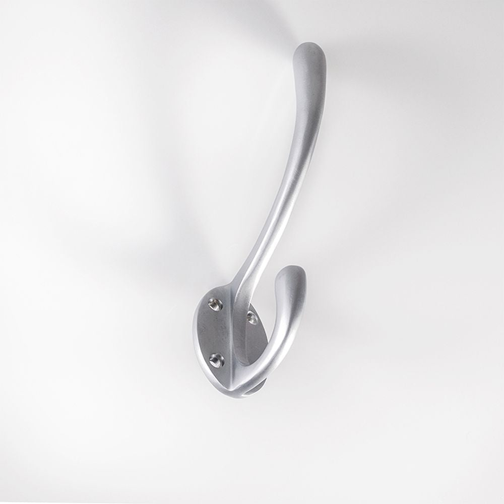 This is an image of a Carlisle Brass - Hat and Coat Hook - Satin Chrome that is availble to order from T.H Wiggans Architectural Ironmongery in Kendal in Kendal.