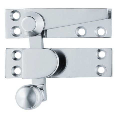This is an image of a Carlisle Brass - Architectural Quality Quadrant Sash Fastener - Polished Chrome that is availble to order from T.H Wiggans Architectural Ironmongery in Kendal in Kendal.