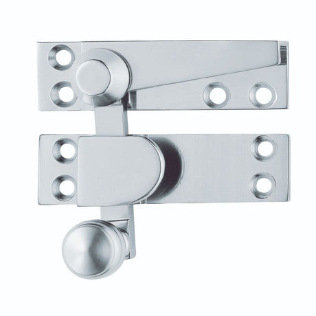 This is an image of a Carlisle Brass - Architectural Quality Quadrant Sash Fastener - Satin Chrome that is availble to order from T.H Wiggans Architectural Ironmongery in Kendal in Kendal.