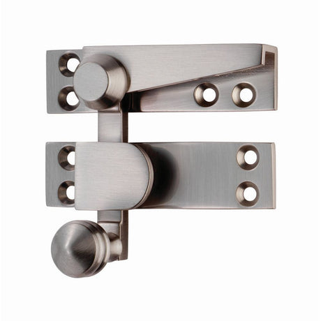 This is an image of a Carlisle Brass - Architectural Quality Quadrant Sash Fastener - Satin Nickel that is availble to order from T.H Wiggans Architectural Ironmongery in Kendal in Kendal.