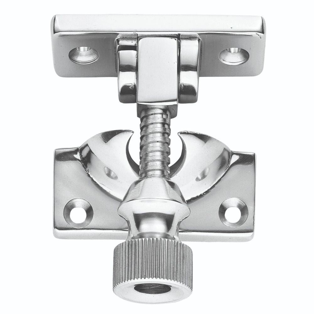 This is an image of a Carlisle Brass - Architectural Quality Brighton Sash Fastener - Polished Chrome that is availble to order from T.H Wiggans Architectural Ironmongery in Kendal in Kendal.