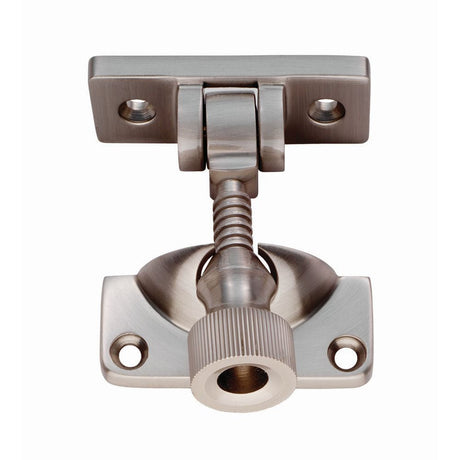 This is an image of a Carlisle Brass - Architectural Quality Brighton Sash Fastener - Satin Nickel that is availble to order from T.H Wiggans Architectural Ironmongery in Kendal in Kendal.