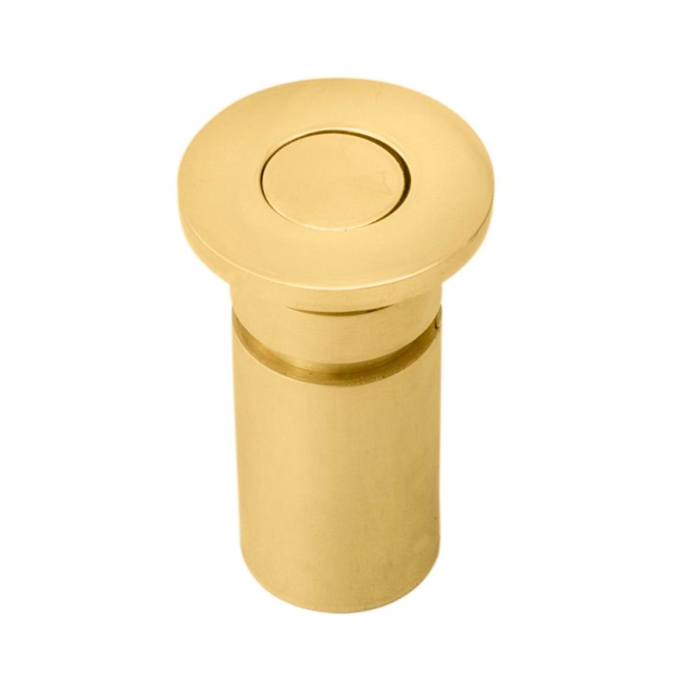 This is an image of a Carlisle Brass - Dust Excluding Socket For Flush Bolts - Polished Brass that is availble to order from T.H Wiggans Architectural Ironmongery in Kendal in Kendal.