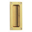 This is an image of a Carlisle Brass - Flush Pull - Polished Brass that is availble to order from T.H Wiggans Architectural Ironmongery in Kendal in Kendal.