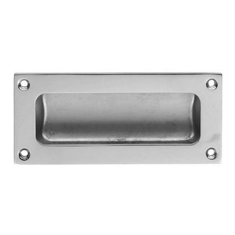 This is an image of a Carlisle Brass - Flush Pull - Polished Chrome that is availble to order from T.H Wiggans Architectural Ironmongery in Kendal in Kendal.
