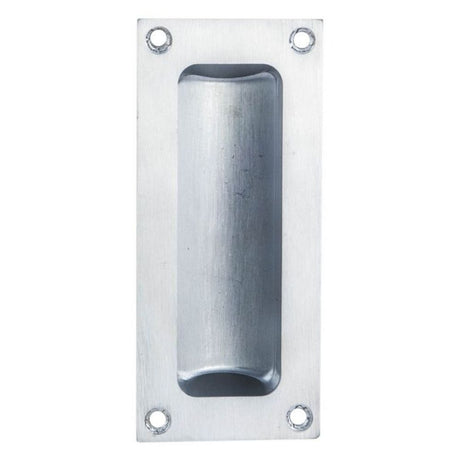 This is an image of a Carlisle Brass - Flush Pull - Satin Chrome that is availble to order from T.H Wiggans Architectural Ironmongery in Kendal in Kendal.