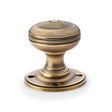 This is an image showing Alexander & Wilks Christoph Mortice Knob - Antique Brass aw303-50-ab available to order from T.H Wiggans Ironmongery in Kendal, quick delivery and discounted prices.