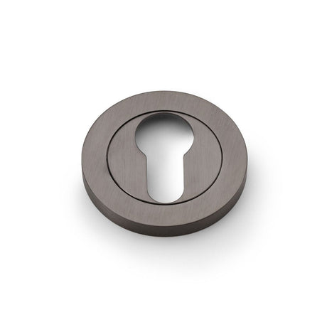 This is an image showing Alexander & Wilks Concealed Fix Escutcheon Euro Profile - Dark Bronze PVD aw390dbzpvd available to order from T.H Wiggans Ironmongery in Kendal, quick delivery and discounted prices.